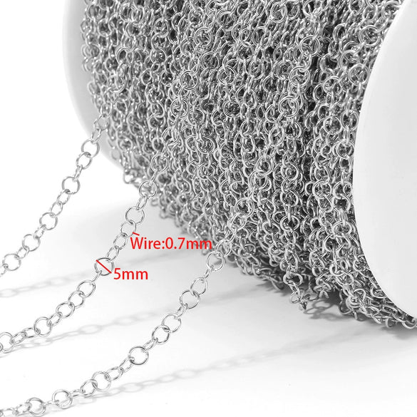 Stainless Steel Goldplated Oshape Chain Jewelry Necklace Accessories