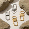 Stainless Steel Goldplated Simple Universal Keychain Rotating Buckle Spring Buckle Bag Key Connection Diy Accessory Buckle