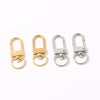 Stainless Steel Goldplated Simple Universal Keychain Rotating Buckle Spring Buckle Bag Key Connection Diy Accessory Buckle