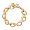 Stainless Steel Goldplated Women's Bracelet With Flower Animal Zodiac Pattern