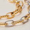 Stainless Steel Goldplated Women's Bracelet With Flower Animal Zodiac Pattern