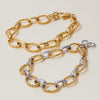 Stainless Steel Goldplated Women's Bracelet With Flower Animal Zodiac Pattern