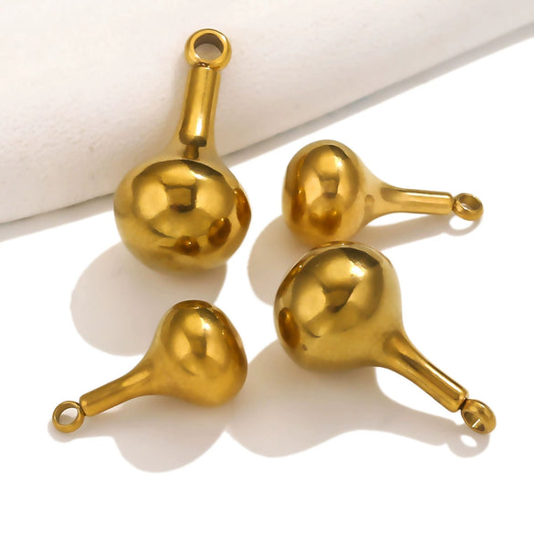 Stainless Steel Gourd Niche Pendant Jewelry Accessories With Electroplating