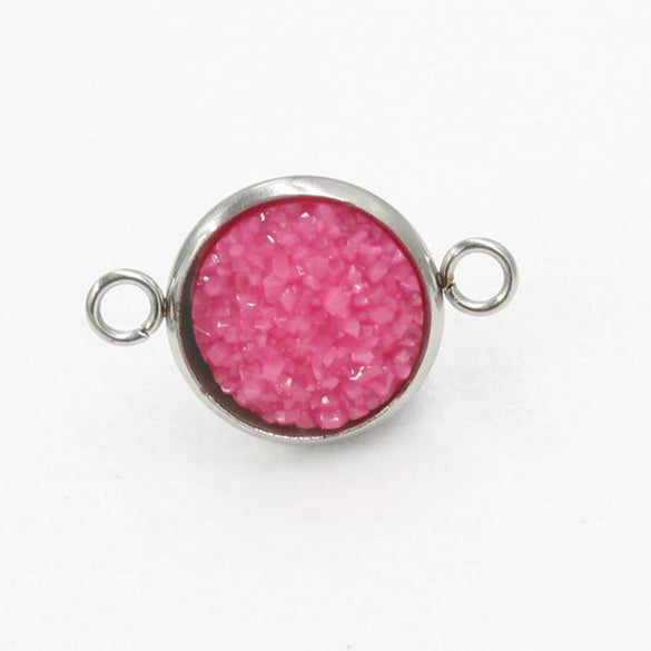 Stainless Steel Gypsophila Double Head Pendant Jewelry Accessories With Electroplating And Geometric Style