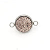 Stainless Steel Gypsophila Double Head Pendant Jewelry Accessories With Electroplating And Geometric Style