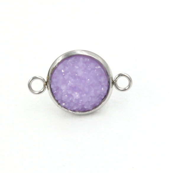 Stainless Steel Gypsophila Double Head Pendant Jewelry Accessories With Electroplating And Geometric Style