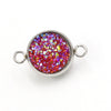 Stainless Steel Gypsophila Double Head Pendant Jewelry Accessories With Electroplating And Geometric Style