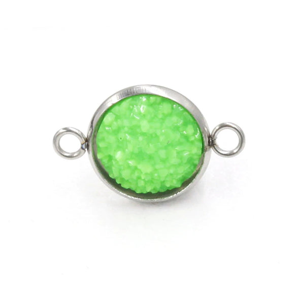 Stainless Steel Gypsophila Double Head Pendant Jewelry Accessories With Electroplating And Geometric Style