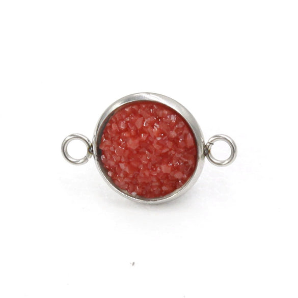 Stainless Steel Gypsophila Double Head Pendant Jewelry Accessories With Electroplating And Geometric Style