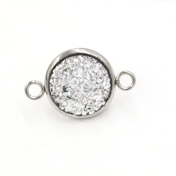 Stainless Steel Gypsophila Double Head Pendant Jewelry Accessories With Electroplating And Geometric Style