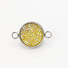 Stainless Steel Gypsophila Double Head Pendant Jewelry Accessories With Electroplating And Geometric Style