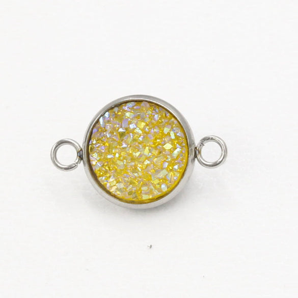 Stainless Steel Gypsophila Double Head Pendant Jewelry Accessories With Electroplating And Geometric Style