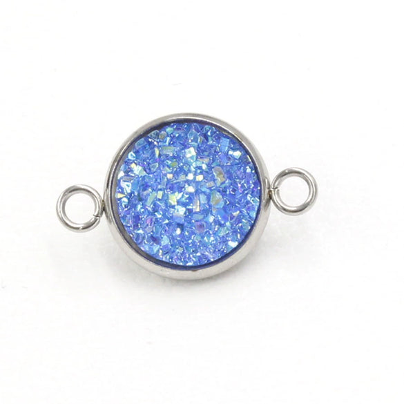 Stainless Steel Gypsophila Double Head Pendant Jewelry Accessories With Electroplating And Geometric Style