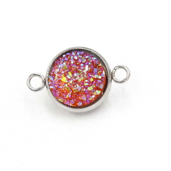 Stainless Steel Gypsophila Double Head Pendant Jewelry Accessories With Electroplating And Geometric Style