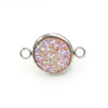 Stainless Steel Gypsophila Double Head Pendant Jewelry Accessories With Electroplating And Geometric Style