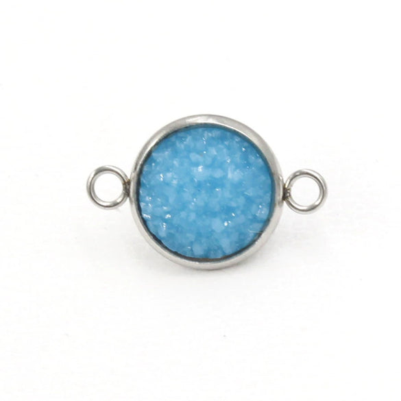 Stainless Steel Gypsophila Double Head Pendant Jewelry Accessories With Electroplating And Geometric Style