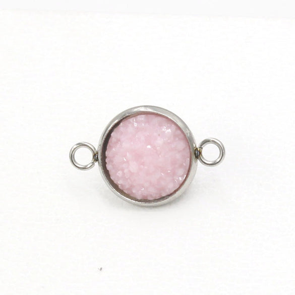Stainless Steel Gypsophila Double Head Pendant Jewelry Accessories With Electroplating And Geometric Style