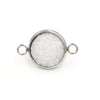 Stainless Steel Gypsophila Double Head Pendant Jewelry Accessories With Electroplating And Geometric Style