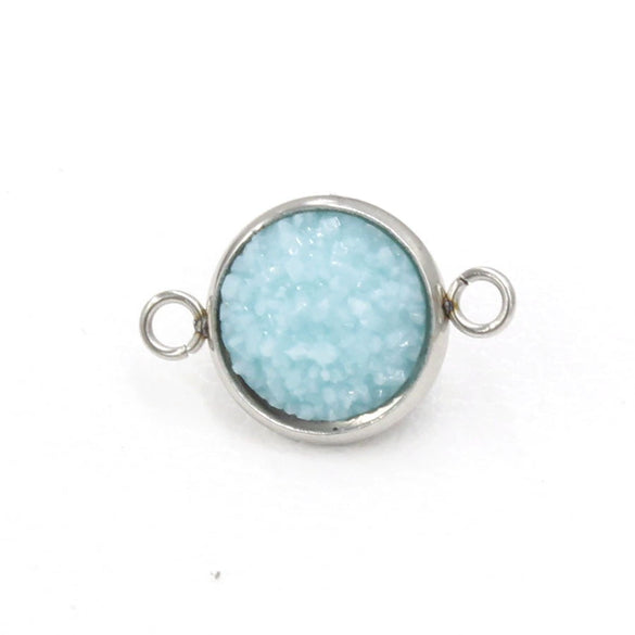 Stainless Steel Gypsophila Double Head Pendant Jewelry Accessories With Electroplating And Geometric Style