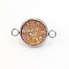 Stainless Steel Gypsophila Double Head Pendant Jewelry Accessories With Electroplating And Geometric Style