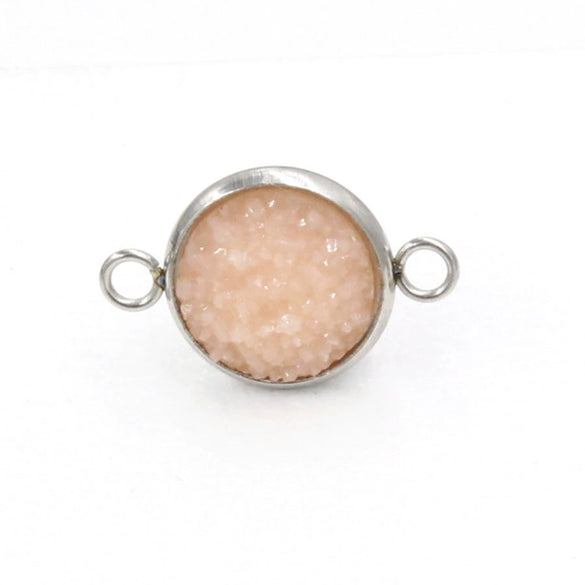 Stainless Steel Gypsophila Double Head Pendant Jewelry Accessories With Electroplating And Geometric Style