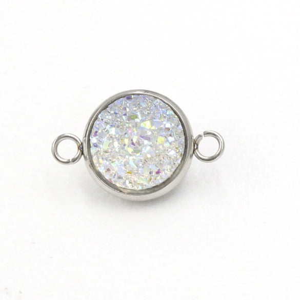 Stainless Steel Gypsophila Double Head Pendant Jewelry Accessories With Electroplating And Geometric Style