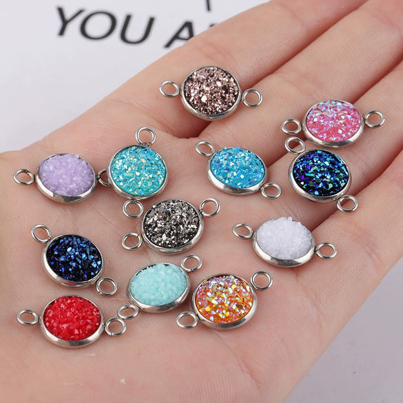 Stainless Steel Gypsophila Pendant Connector Diy Jewelry Accessories