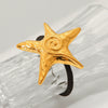 Stainless Steel Hair Accessories Hair Ring With Starfish And Fivepointed Star Pattern Electroplated