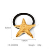 Stainless Steel Hair Accessories Hair Ring With Starfish And Fivepointed Star Pattern Electroplated