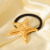 Stainless Steel Hair Accessories Hair Ring With Starfish And Fivepointed Star Pattern Electroplated