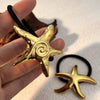 Stainless Steel Hair Ring Animal Starfish Ocean Style Electroplated Light Luxury Simple Highgrade Niche Metal Black Hair Accessories