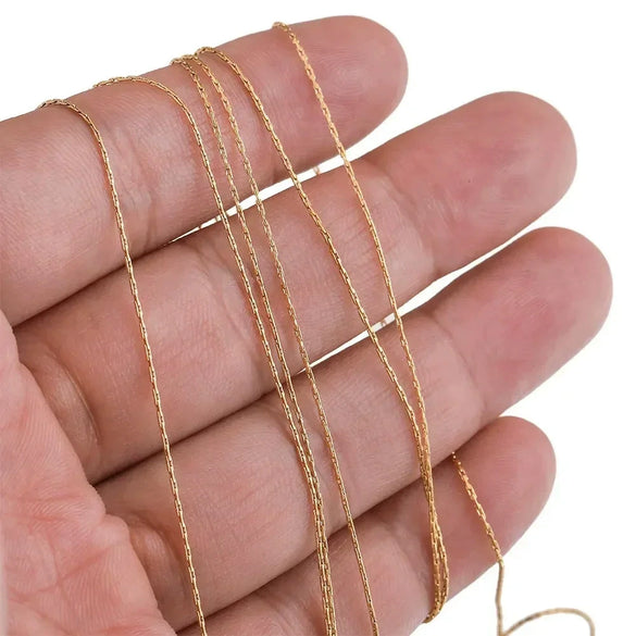 Stainless Steel Hammer Chain 18K Vacuum Plated Necklace Diy Accessories For Chain Necklace And Bracelet Making