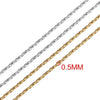 Stainless Steel Hammer Chain 18K Vacuum Plated Necklace Diy Accessories For Chain Necklace And Bracelet Making