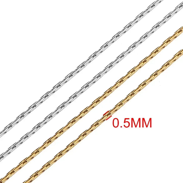 Stainless Steel Hammer Chain 18K Vacuum Plated Necklace Diy Accessories For Chain Necklace And Bracelet Making