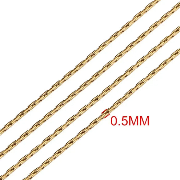 Stainless Steel Hammer Chain 18K Vacuum Plated Necklace Diy Accessories For Chain Necklace And Bracelet Making