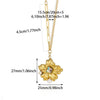 Stainless Steel Hammer Spiral Sun Pendant Necklace Electroplated Cross Chain Unisex