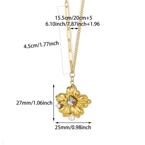 Stainless Steel Hammer Spiral Sun Pendant Necklace Electroplated Cross Chain Unisex