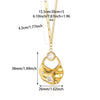 Stainless Steel Hammer Spiral Sun Pendant Necklace Electroplated Cross Chain Unisex