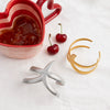 Stainless Steel Hammered Starfish Open Bracelet Electroplated Highend Jewelry