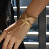 Stainless Steel Hammered Starfish Open Bracelet Electroplated Highend Jewelry