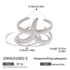 Stainless Steel Hammered Starfish Open Bracelet Electroplated Highend Jewelry