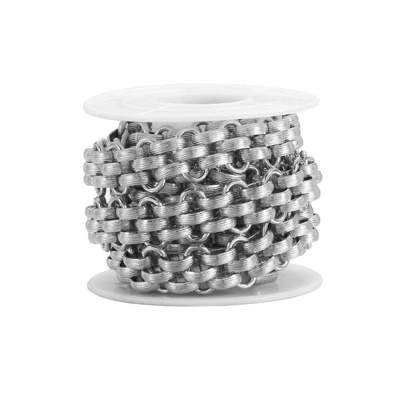 Stainless Steel Handmade Braided Thick Chain Necklace And Exaggerated Bracelet With 18K Electroplating