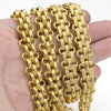Stainless Steel Handmade Braided Thick Chain Necklace And Exaggerated Bracelet With 18K Electroplating