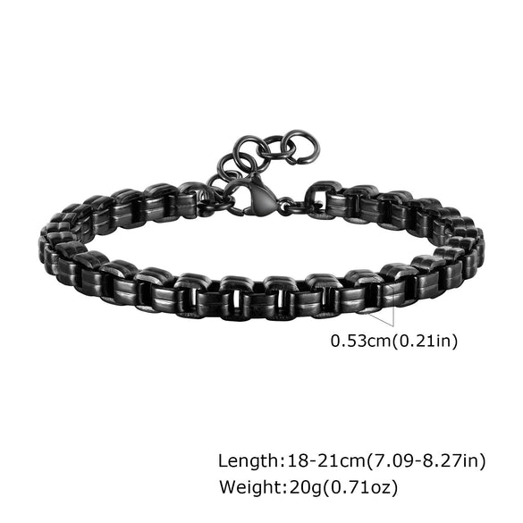 Stainless Steel Handmade Chain Bracelet Fashion Men's Jewelry