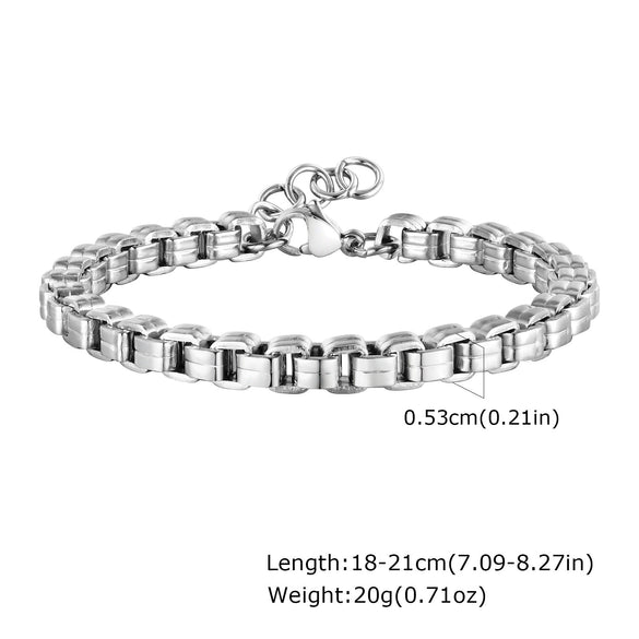 Stainless Steel Handmade Chain Bracelet Fashion Men's Jewelry