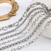 Stainless Steel Handmade Coffee Bean Keel Heart Oval Chain Necklace Bracelet With Electrolytic Brightening
