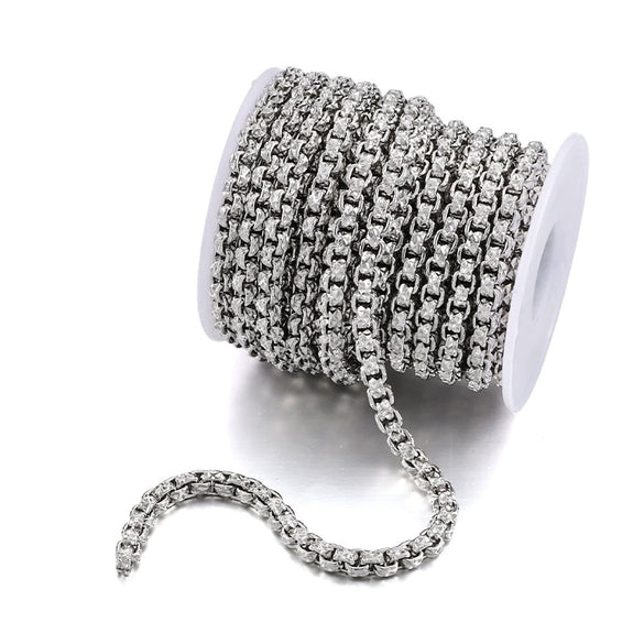 Stainless Steel Handmade Coffee Bean Keel Heart Oval Chain Necklace Bracelet With Electrolytic Brightening