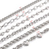Stainless Steel Handmade Coffee Bean Keel Heart Oval Chain Necklace Bracelet With Electrolytic Brightening