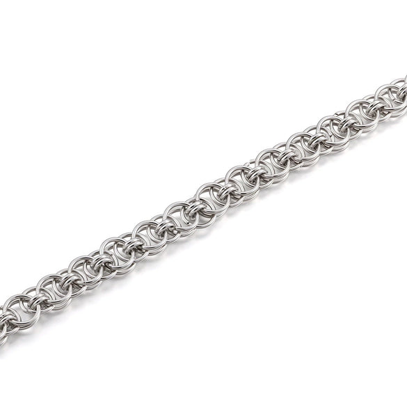 Stainless Steel Handmade Coffee Bean Keel Heart Oval Chain Necklace Bracelet With Electrolytic Brightening