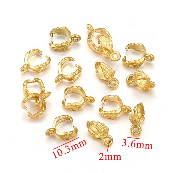 Stainless Steel Handmade Diy Pendant Necklace Earrings Accessories With Plated 18K Electroplating Melon Buckle